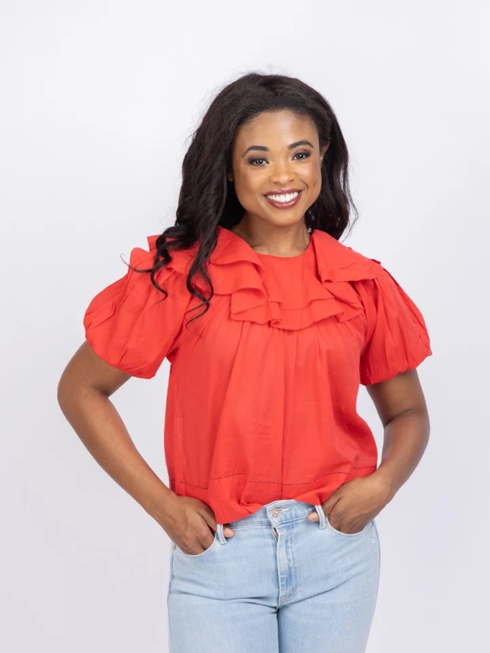 The Great. Sunrise Ruffle Shirt